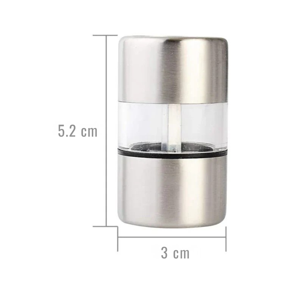 Moulin à poivre manuel en acier inoxydable – Mini broyeur portable pour sel, épices et herbes