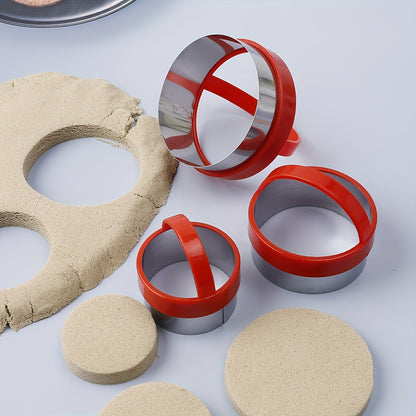 Emporte-pièces Ronds en Acier Inoxydable – Lot de 3 Moules à Biscuits pour Pâtisserie