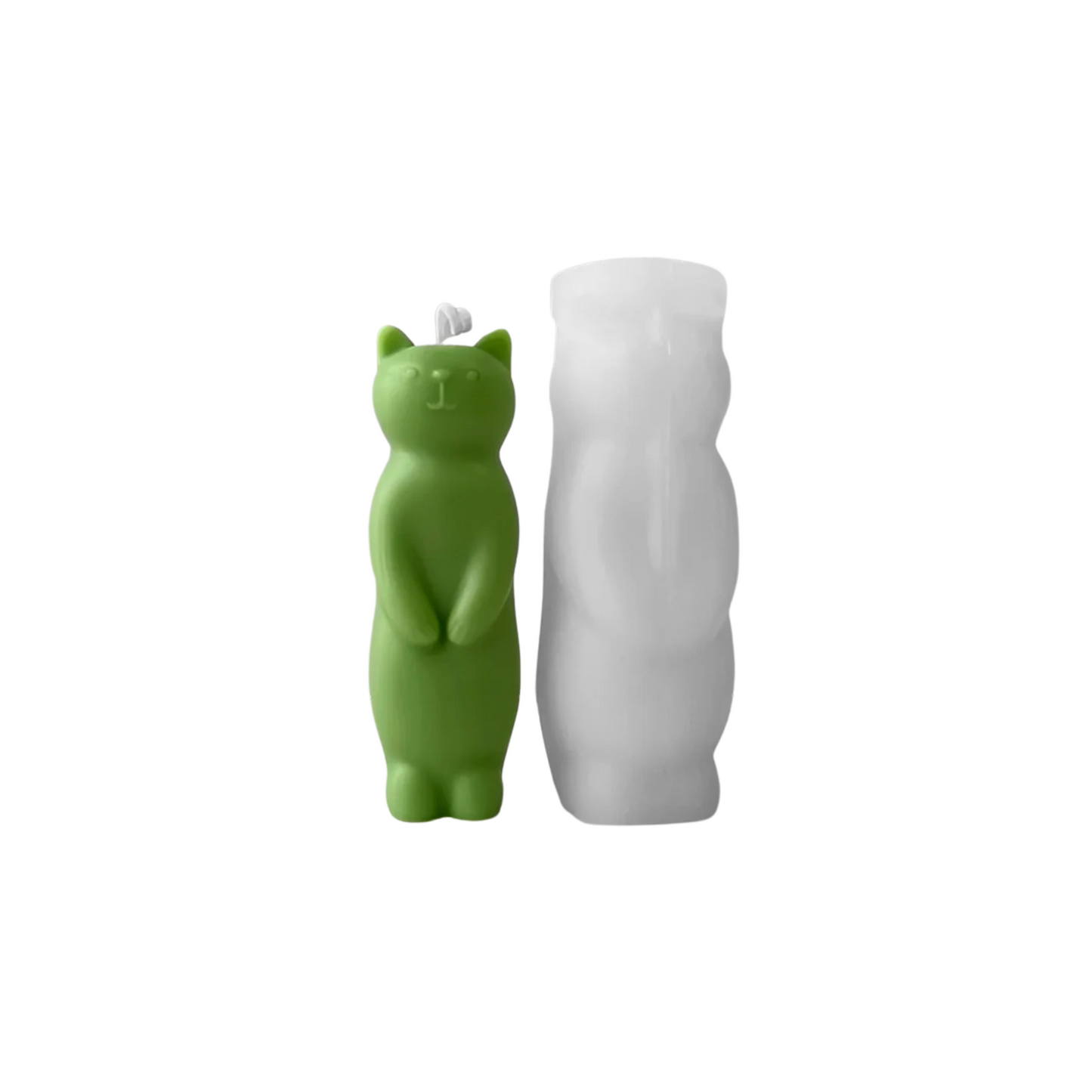 Moule à bougie chaton en silicone