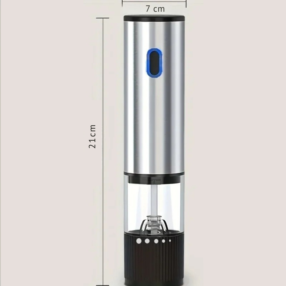 Moulin à poivre électrique rechargeable – Broyeur automatique à sel et poivre avec mouture réglable pour cuisine moderne