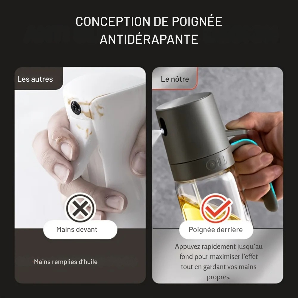 Spray huile 250 ml – Pulvérisateur en verre borosilicaté sans BPA pour cuisson, salade et BBQ