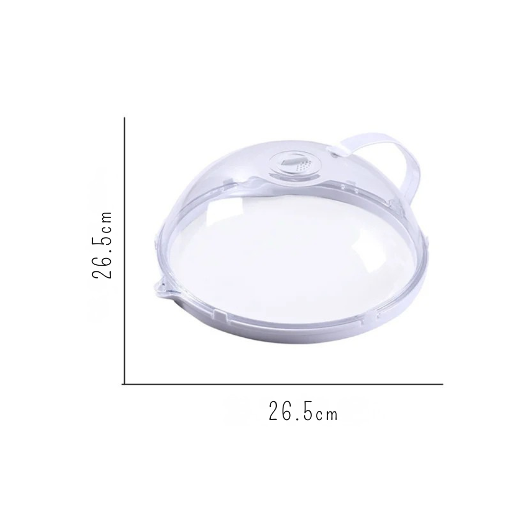 Cloche micro-ondes – Couvercle anti-projections transparent avec poignée pour cuisson et assiettes