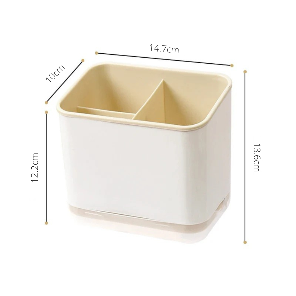 Range-couverts 2 étages – Support détachable pour baguettes, cuillères et fourchettes, organisateur de cuisine