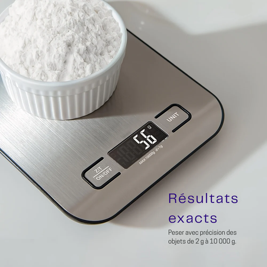 Balance de Cuisine Numérique Haute Précision 10 kg – Écran LCD avec Fonction Tare