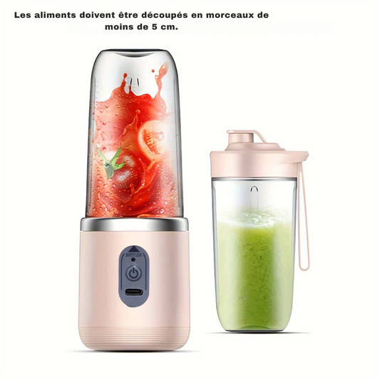 Blender Portable USB 1400 ml – Presse-Agrumes Électrique Sans Fil 6 Lames