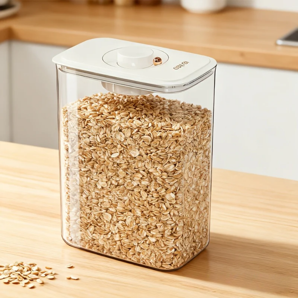 Bocal de Conservation Sous Vide – Pot Hermétique pour Céréales, Thé et Aliments Secs