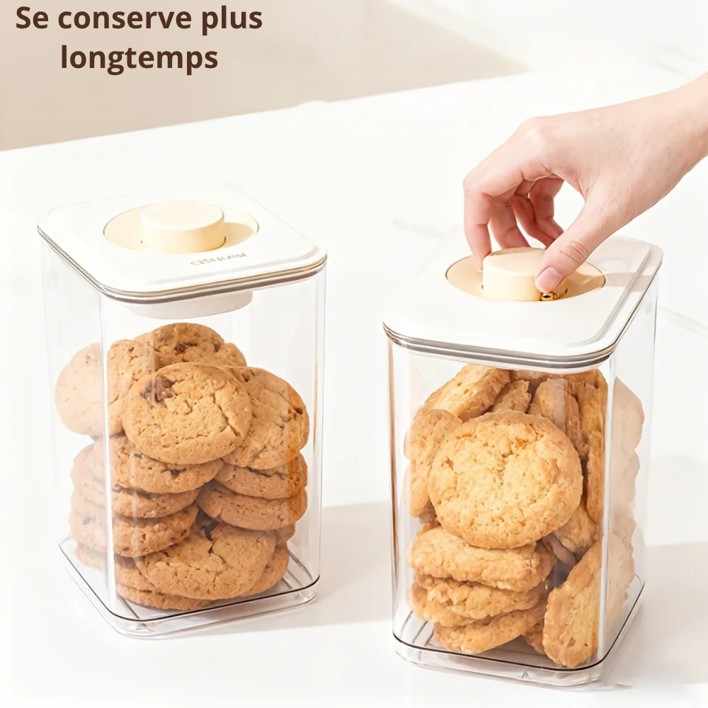 Bocal de Conservation Sous Vide – Pot Hermétique pour Céréales, Thé et Aliments Secs