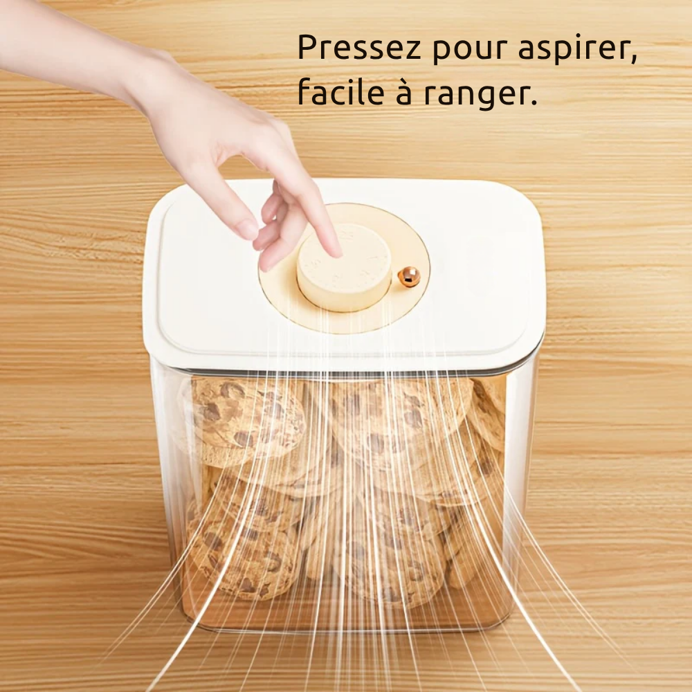 Bocal de Conservation Sous Vide – Pot Hermétique pour Céréales, Thé et Aliments Secs