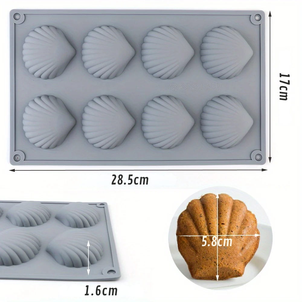 Moule à Madeleines en Silicone – Moule Coquille pour Mini Gâteaux, Chocolats et Biscuits