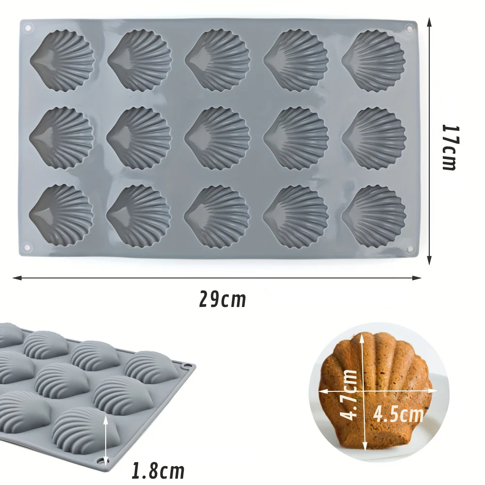 Moule à Madeleines en Silicone – Moule Coquille pour Mini Gâteaux, Chocolats et Biscuits