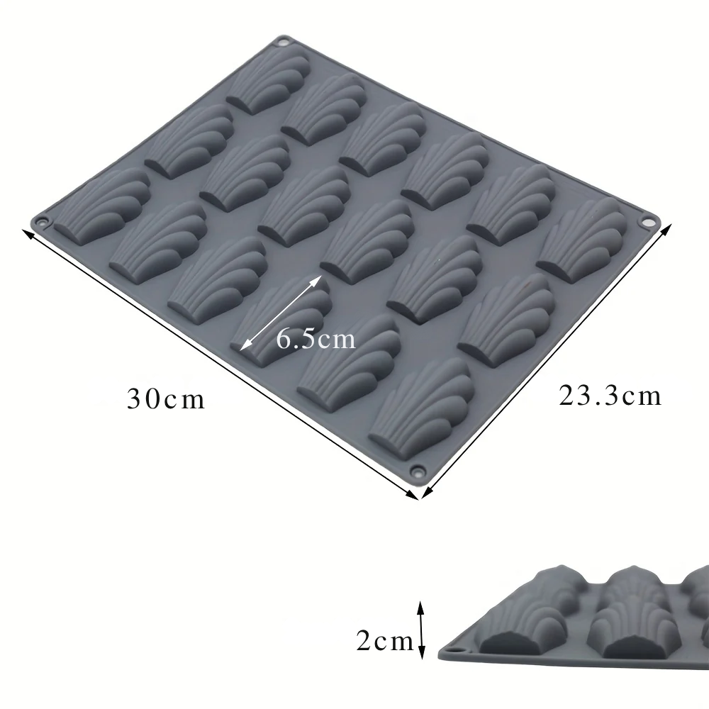 Moule à Madeleines en Silicone 18 Empreintes – Pour Pâtisserie et Créations DIY