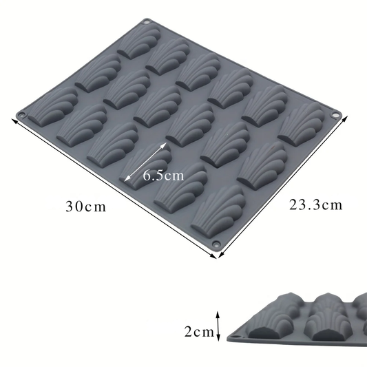 Moule à Madeleines en Silicone 18 Empreintes – Pour Pâtisserie et Créations DIY