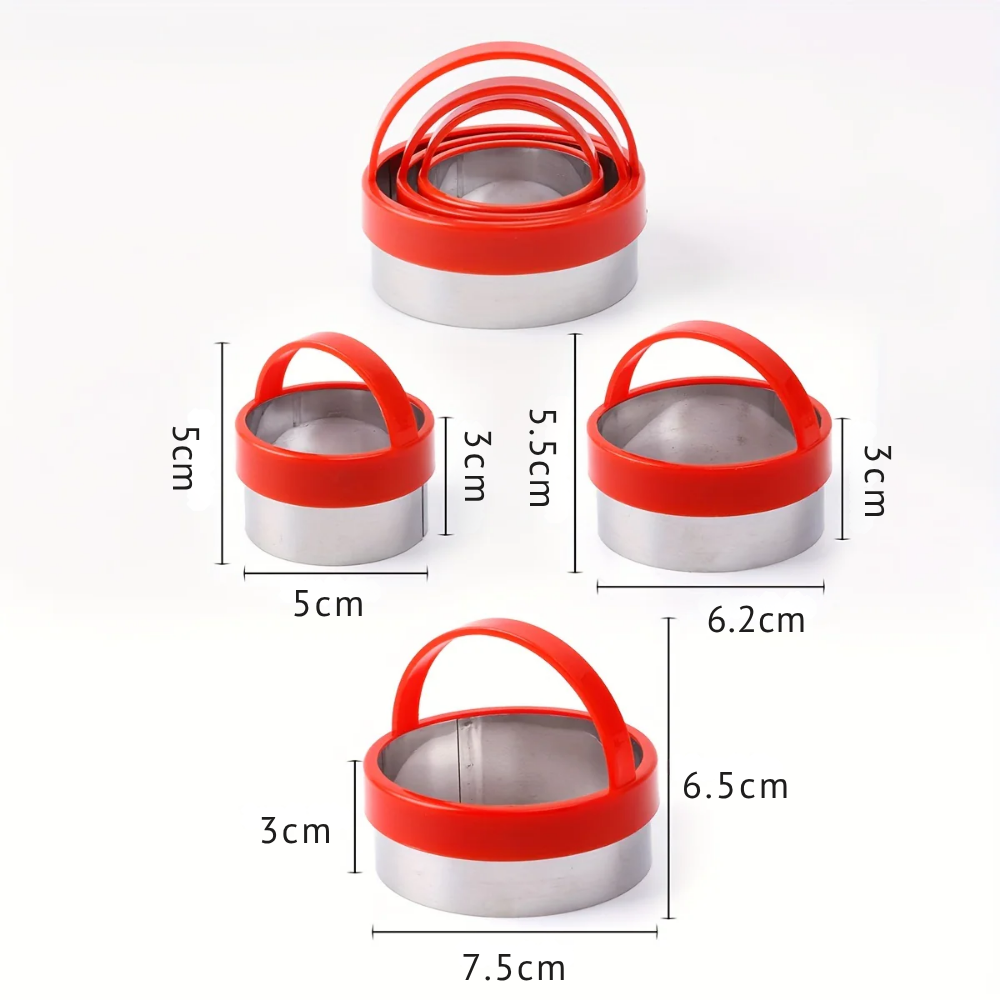 Emporte-pièces Ronds en Acier Inoxydable – Lot de 3 Moules à Biscuits pour Pâtisserie