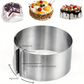 Cercle à Pâtisserie Antiadhésif Ajustable en Acier Inoxydable 15 à 30 cm