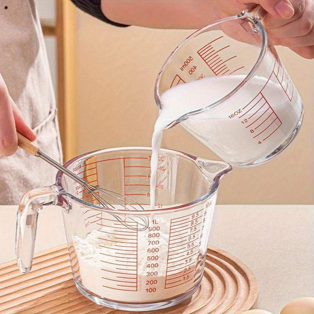 Verre doseur 500 ml – Résistant à la Chaleur pour Cuisine et Pâtisserie