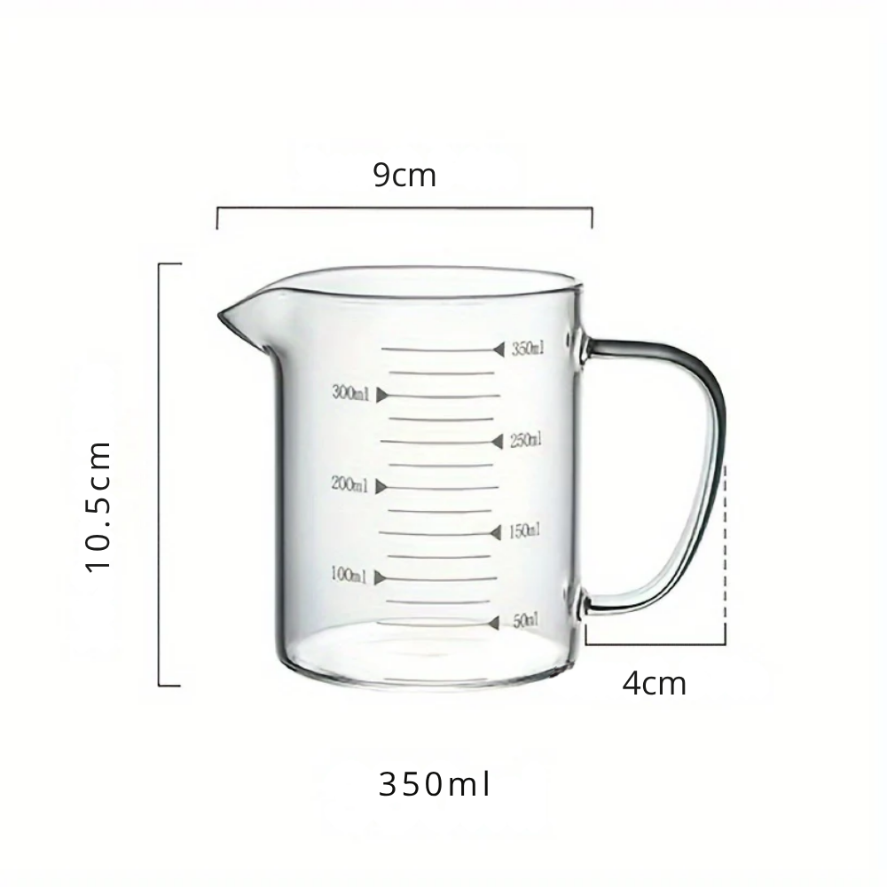 Tasse à Mesurer en Verre Graduée – Grande Capacité Résistante à la Chaleur pour Cuisine et Pâtisserie