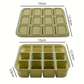 Bac à Glaçons en Silicone 12 Cubes avec Couvercle