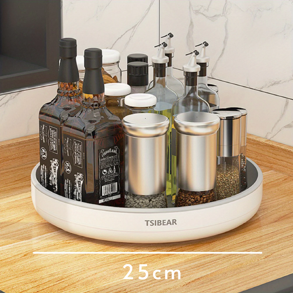 Plateau Tournant de Cuisine 360° pour Épices et Condiments