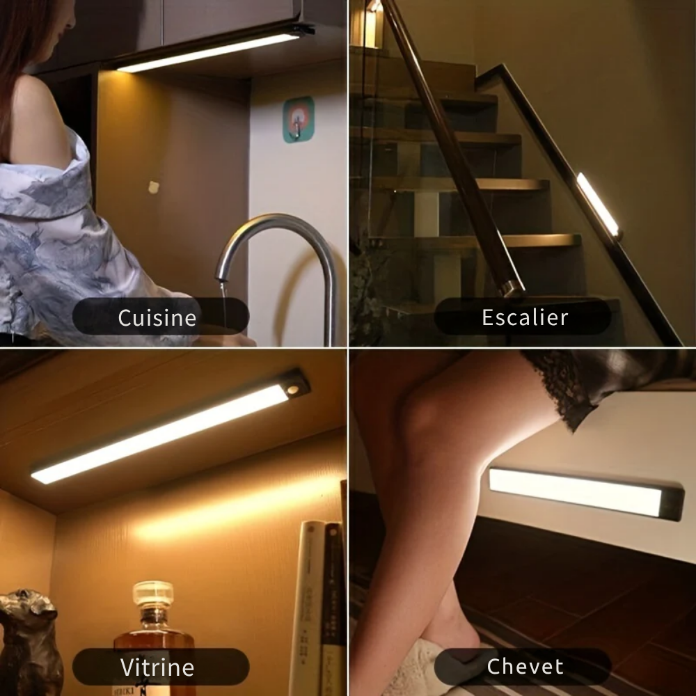 Eclairage LED pour cuisine Intelligente - Rechargeable USB avec Détecteur de Mouvement