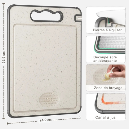 Planche à Découper Acier Inoxydable – Double Face Antidérapante