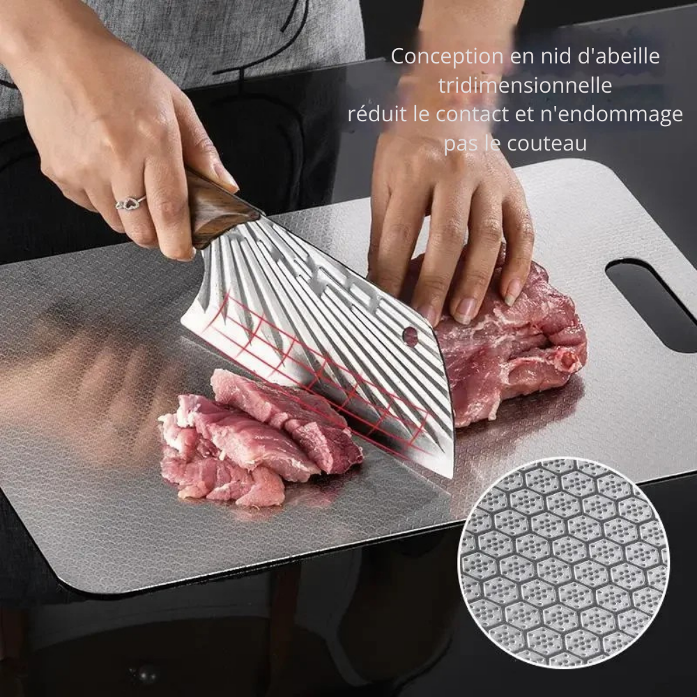 Planche à Découper Acier Inoxydable 316 – Double Face Antibactérienne – photo 3