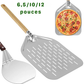 Pelle à Pizza Métal Antiadhésive avec Manche en Bois – 6,5 à 12 pouces