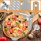 Pelle à Pizza Métal Antiadhésive avec Manche en Bois – 6,5 à 12 pouces