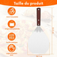 Pelle à Pizza Métal Antiadhésive avec Manche en Bois – 6,5 à 12 pouces