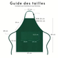 Tablier de Cuisine Long Réglable avec Poches en Polyester