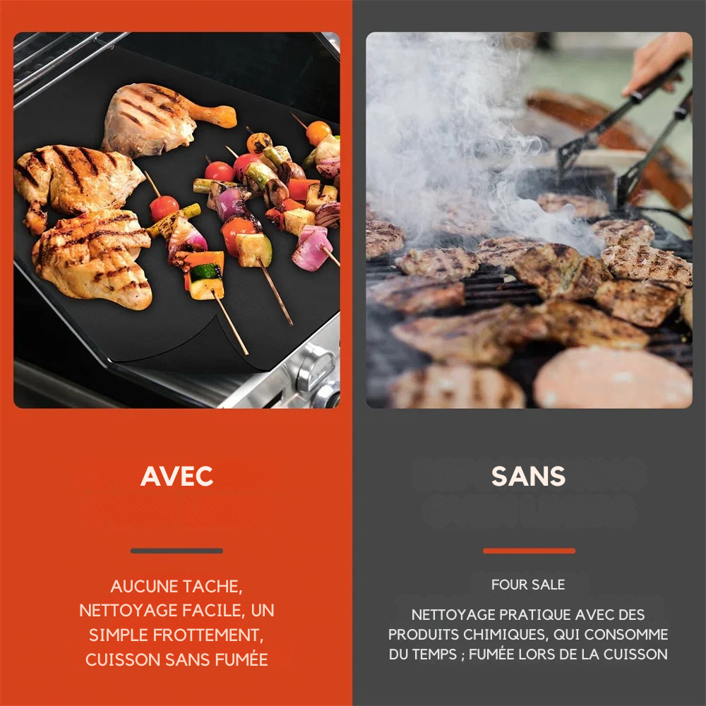 4 Tapis de Protection Four Antiadhésifs – Réutilisables, Résistants à la Chaleur