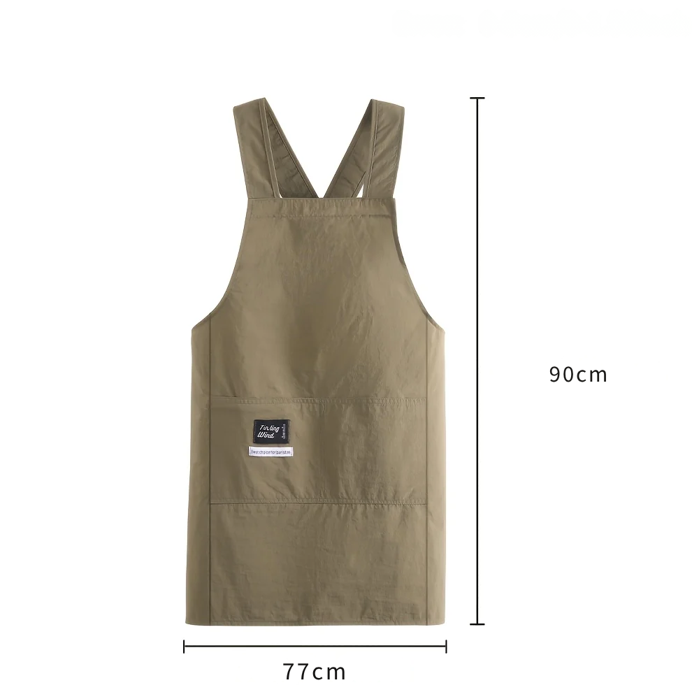 Tablier de Cuisine Croisé Sans Manches en Polyester Confortable