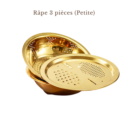 Râpe à Fromage 3-en-1 en Acier Inoxydable 304 – Hachoir, Filtre et Bol Multifonction