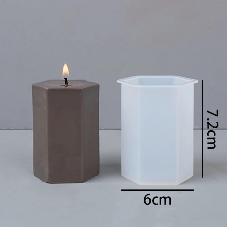 Moule à bougie en silicone géométrique 3D