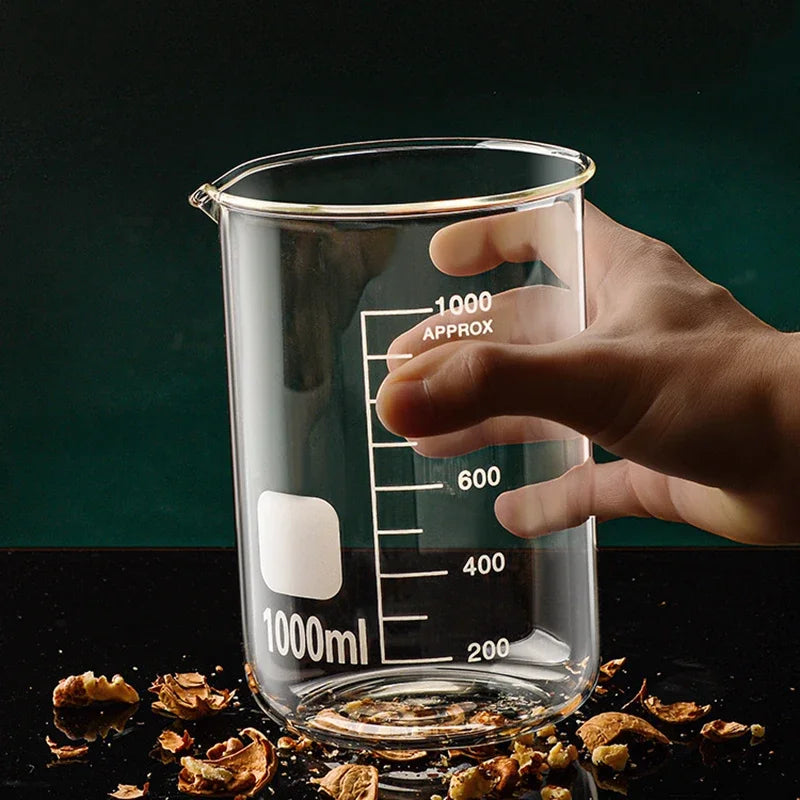 Verre doseur en verre gradué 50–1000 ml – Bécher de mesure pour cuisine et pâtisserie
