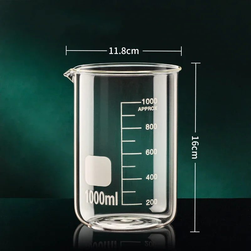Verre doseur en verre gradué 50–1000 ml – Bécher de mesure pour cuisine et pâtisserie
