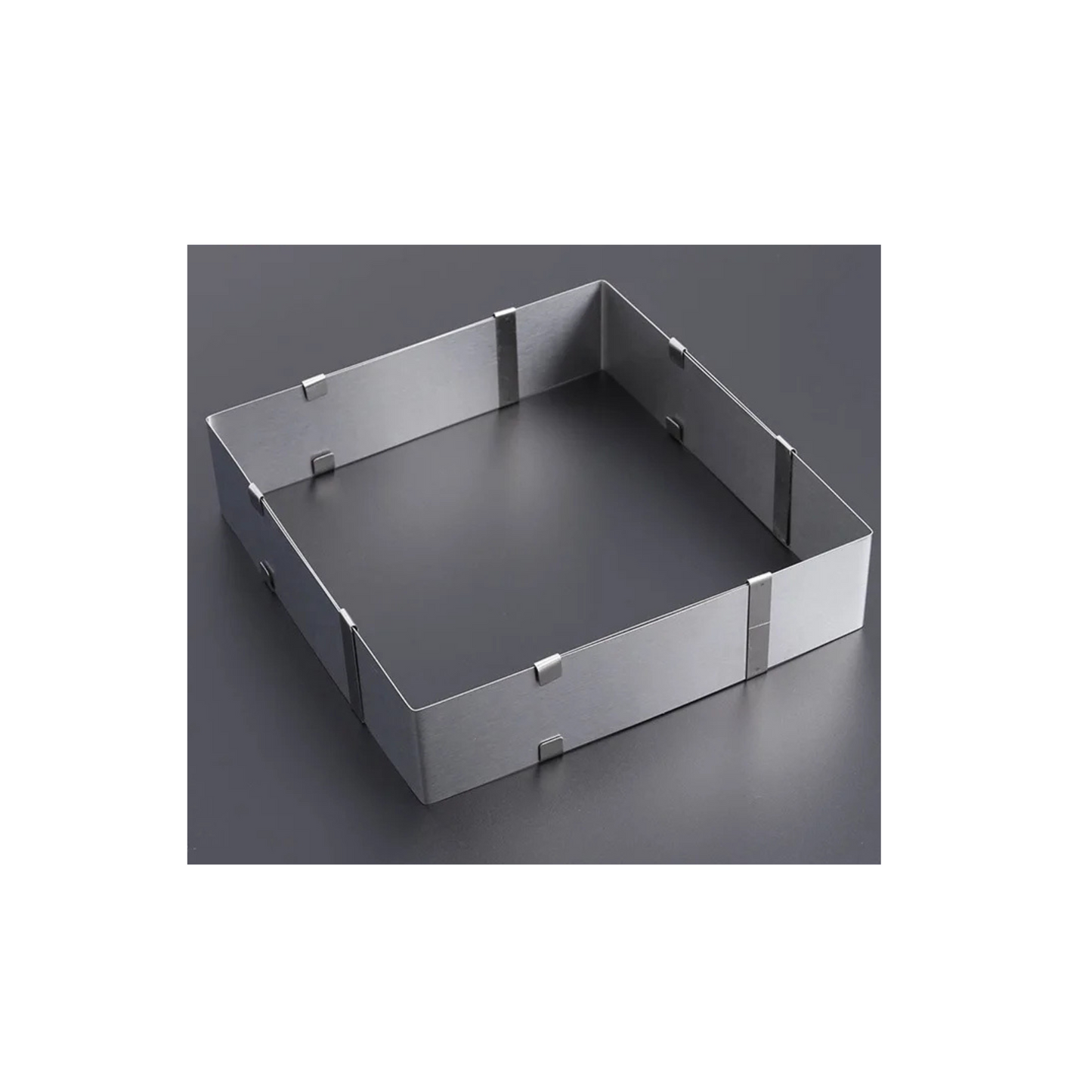 Cercle à mousse réglable carré en acier inoxydable