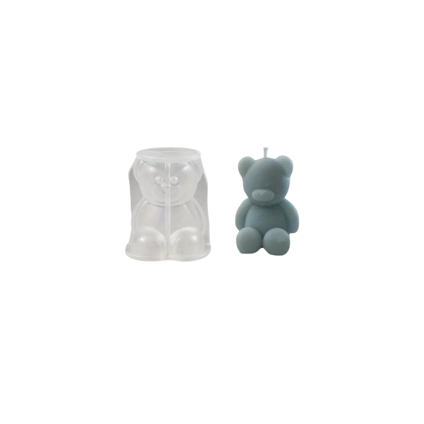 Moule à bougie en silicone en forme d'ours