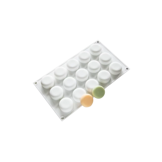 Moule à savon rond à 15 cavités en silicone