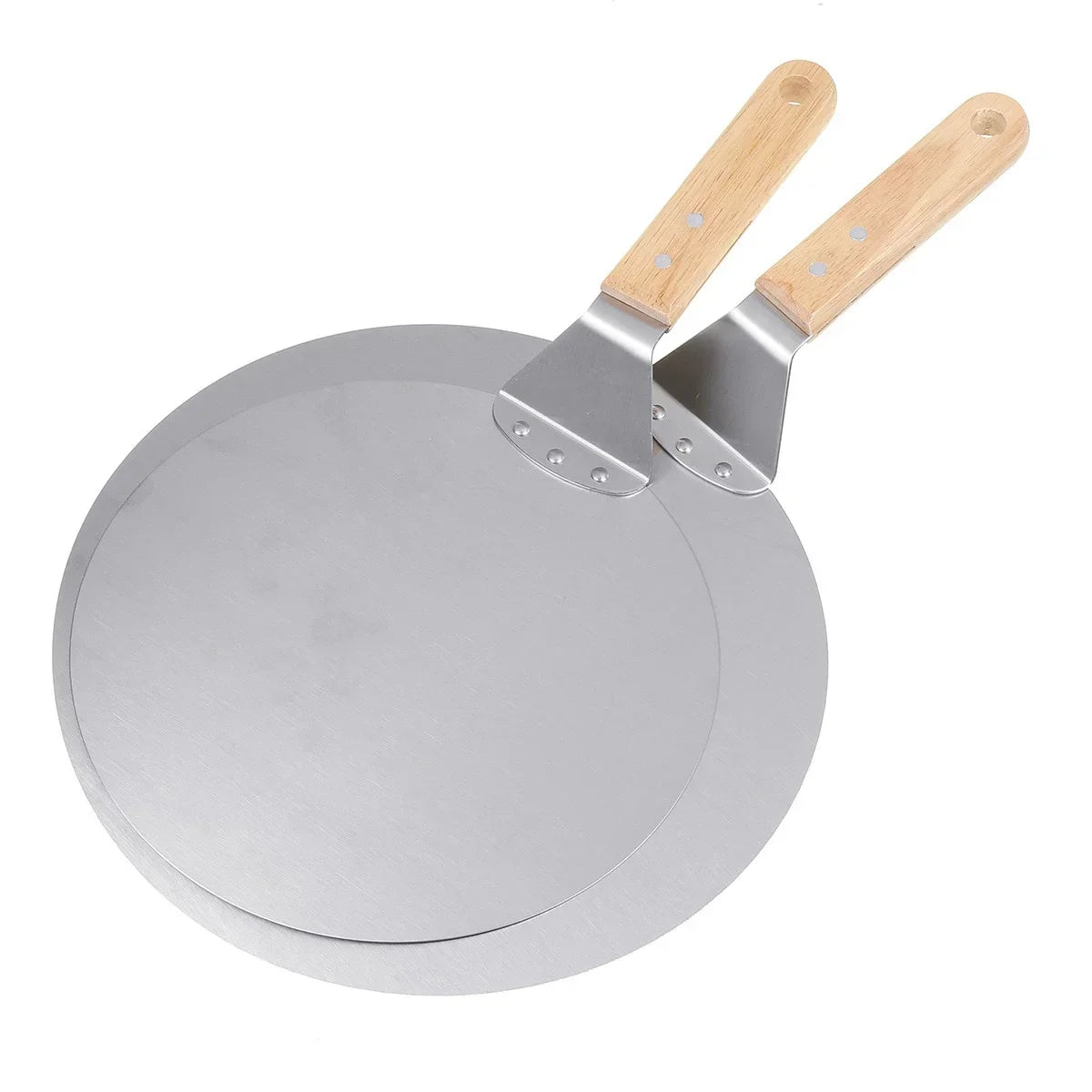 Pelle à Pizza Inox 10/12 pouces – Manche Bois, Anti-Chaleur
