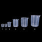 Lot de 6 verres doseurs gradués en plastique transparent – Tasses de mesure pour cuisine et pâtisserie