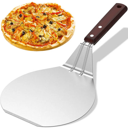 Pelle à Pizza Métal Antiadhésive avec Manche en Bois – 6,5 à 12 pouces