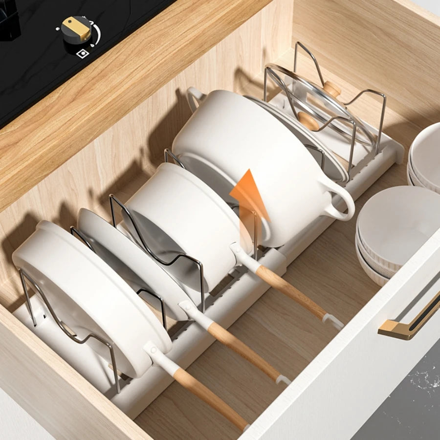 Range-couverts pliable – Support pratique pour ustensiles et couvercles de cuisine