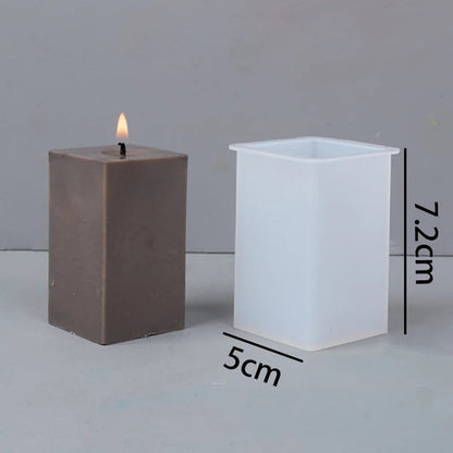 Moule à bougie en silicone géométrique 3D